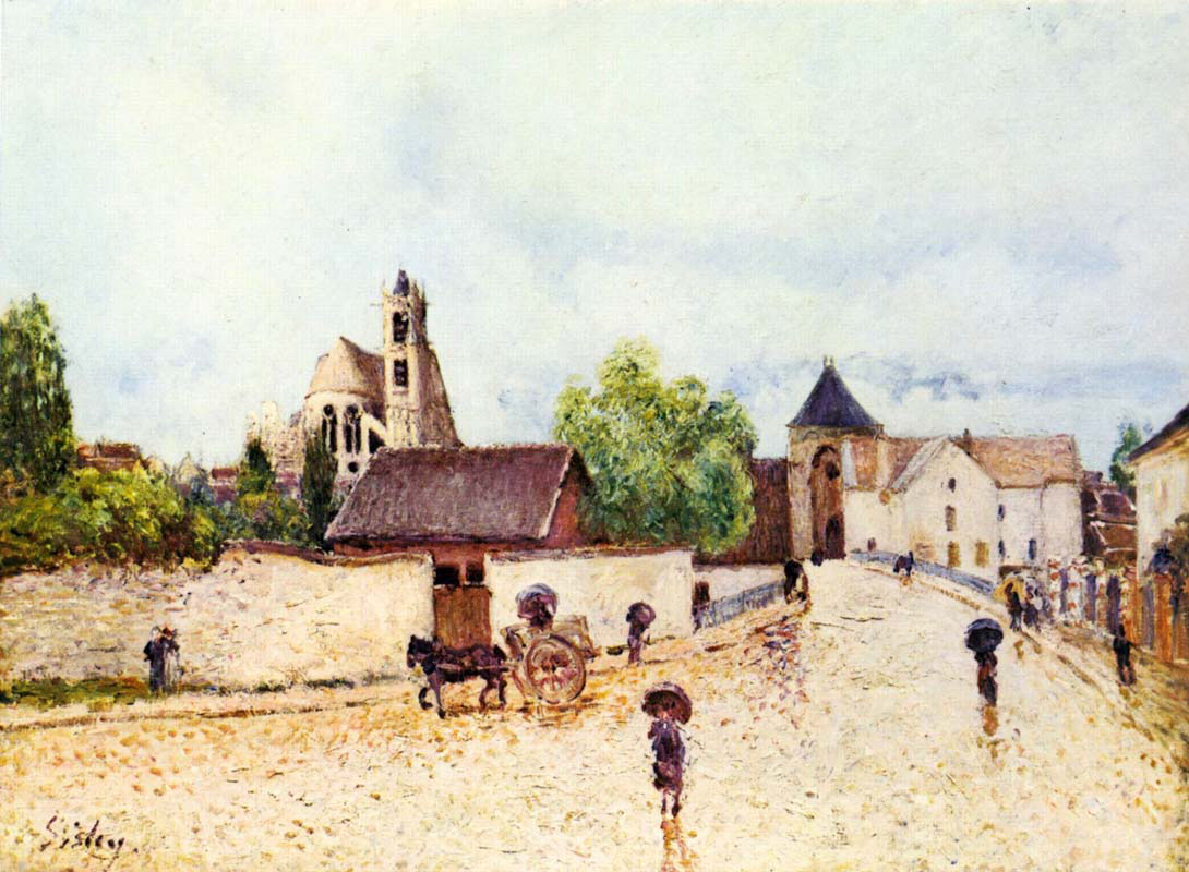 Moret on the Loing in the Rain